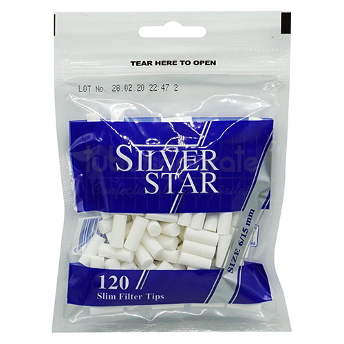 Pachet cu 120 filtre pentru tigari Silver Star Slim 6/15 mm